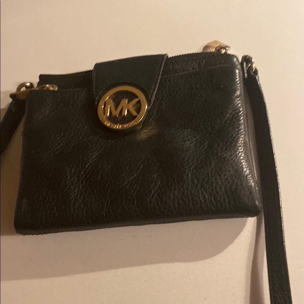 Michael Kors Black Leather Crossbody Bag